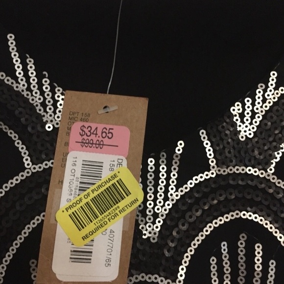 🏡Stunning beaded black and silver size 6 top - Picture 3 of 3